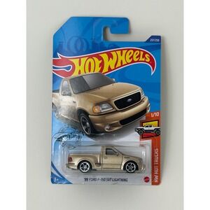 Hot Wheels 99 Ford F-150 SVT Lightning Gold HW Hot Trucks 237/250 GHB33